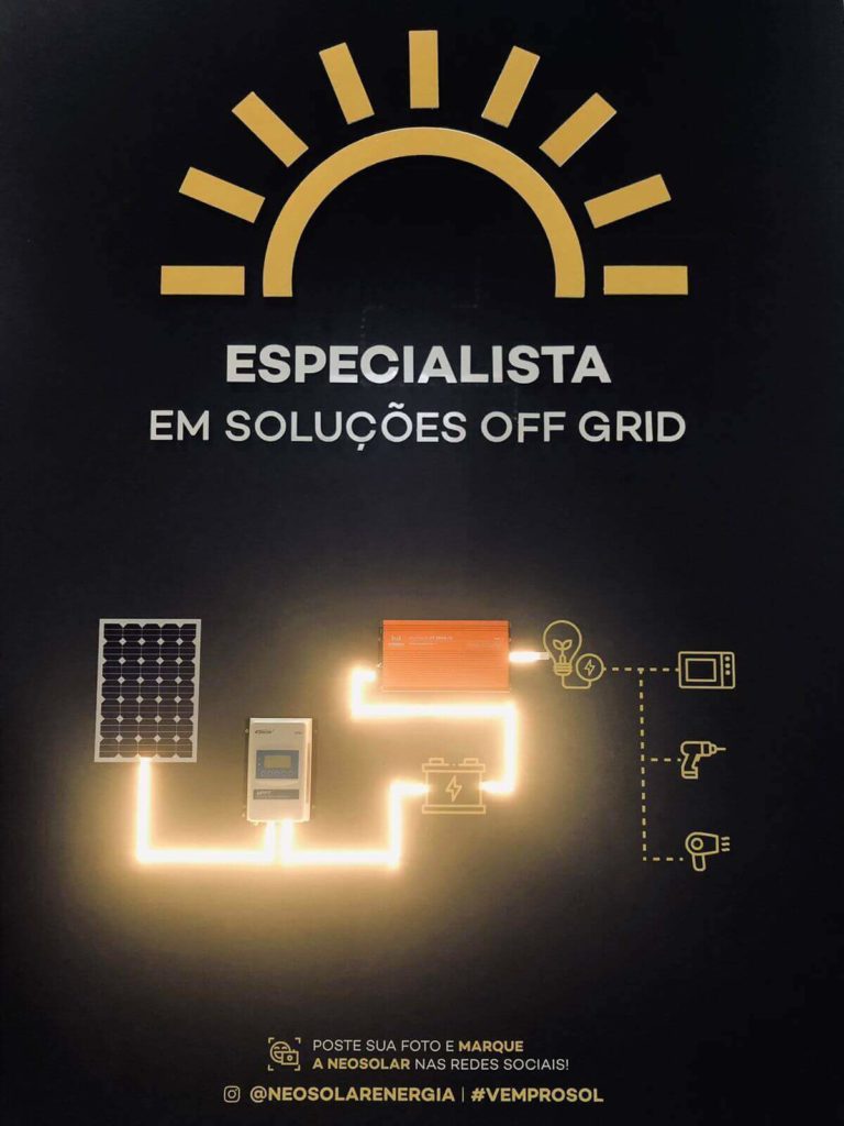Sistema de energia solar off grid na InterSolar 2023