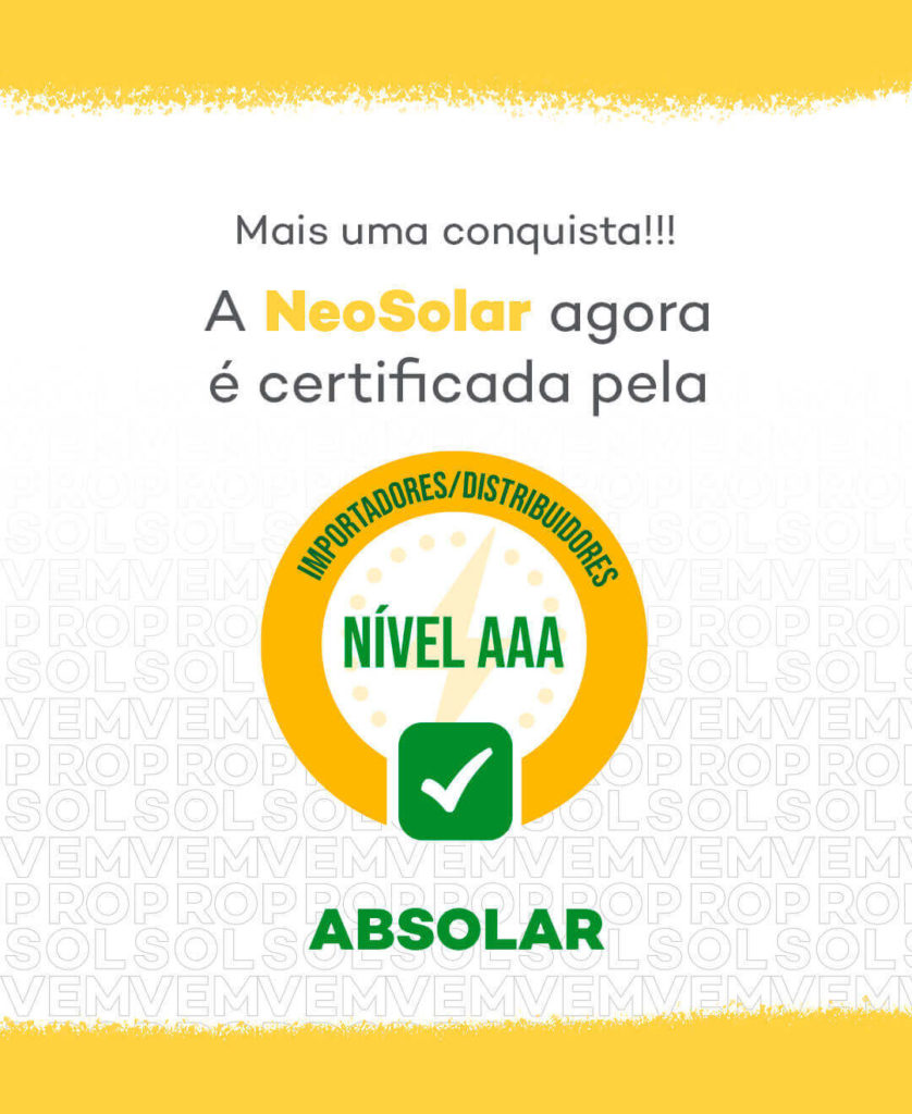 Logo da certificação AAA da ABSOLAR