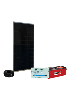 Kit Energia Solar Off Grid - 160Wp 105Ah/12V