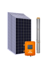 Kit Bomba Solar Híbrida ZTROON - 4ZTPC14-125-200-2200-A/D - até 125m ou 70.000L/dia