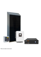 Kit Energia Solar On Grid Híbrido - 3,72kWp 4,8kWh Lítio 48V (26645)
