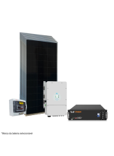 Kit Energia Solar On Grid Híbrido - 3,72kWp 4,8kWh Lítio 48V (26657)