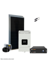 Kit de Energia Solar Off Grid c/ Inv-car - 2,48kWp 100Ah 48/220V Lítio