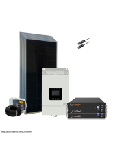 Kit de Energia Solar Off Grid c/ Inv-car - 3,72kWp 100Ah 48/220V Lítio