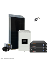 Kit de Energia Solar Off Grid c/ Inv-car - 3,10kWp 100Ah 48/220V Lítio