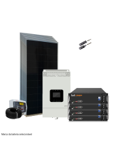 Kit de Energia Solar Off Grid c/ Inv-car - 3,72kWp 100Ah 48/220V Lítio