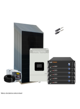 Kit de Energia Solar Off Grid c/ Inv-car - 6,20kWp 100Ah 48/220V Lítio