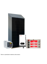 Kit de Energia Solar Off Grid c/ Inv-car - 4,96kWp 100Ah 48/220V