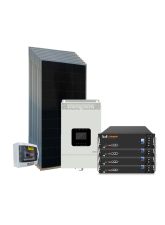 Kit Energia Solar Off Grid c/ Inv-car - 4,68kWp 400Ah 48/220V Lítio (29596)