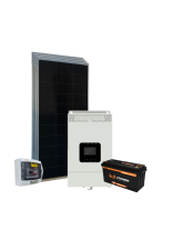 Kit Energia Solar Off Grid c/ Inv-car - 2,34kWp 105Ah 24/220V Lítio (29644)