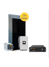 Kit Energia Solar On Grid Híbrido - 9,92kWp 4,8kWh Lítio 48V (26651)