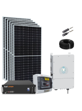 Kit Energia Solar On Grid Híbrido - 3,51kWp 5,04kWh Lítio 48V (24270)