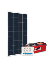 Kit Energia Solar Off Grid s/ Inversor - 60Wp 115/105h 12V Estacionária (23922)