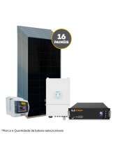 Kit Energia Solar On Grid Híbrido - 9,92kWp 4,8kWh Lítio 48V (26663)