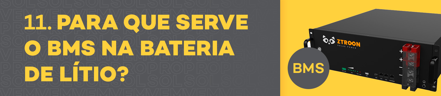 Para que serve o BMS na Bateria de Lítio