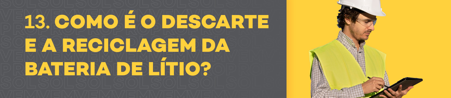 Como é o descarte e a reciclagem da Bateria de Lítio