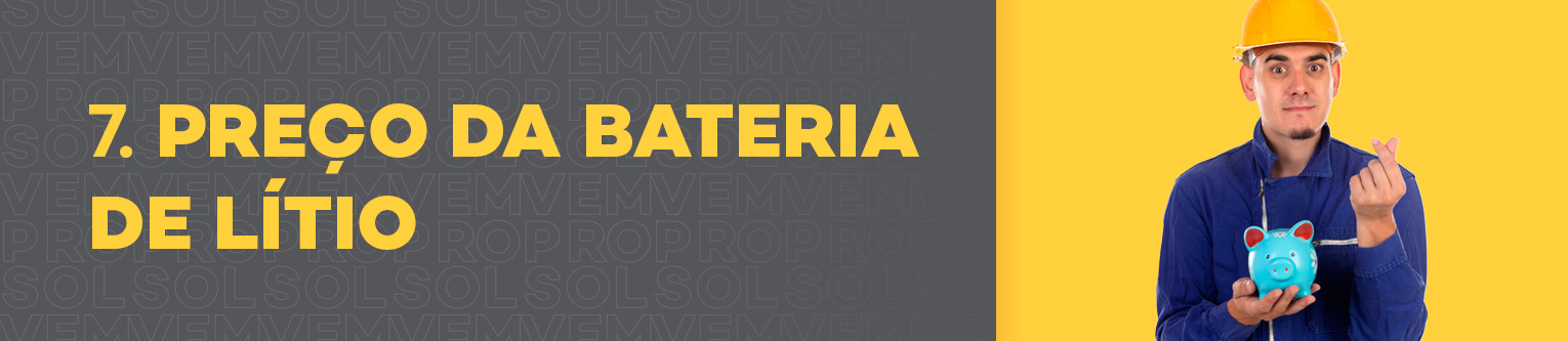 Preço da Bateria de Lítio