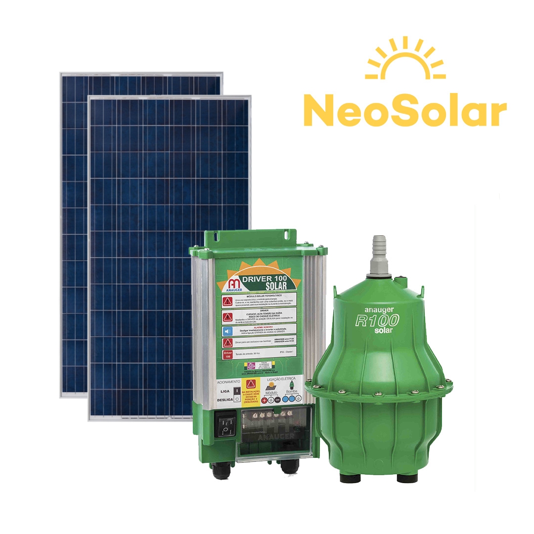 Kit Bomba Solar Anauger R100 MAXX - até 40m ou 8.600 L/dia Kit Bomba Solar Anauger R100 MAXX - até 40m ou 8.600 L/dia