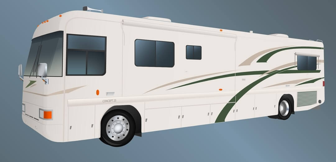 Ilustração de um motorhome.