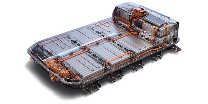 Bateria de lítio de um carro elétrico Bateria de lítio de um carro elétrico